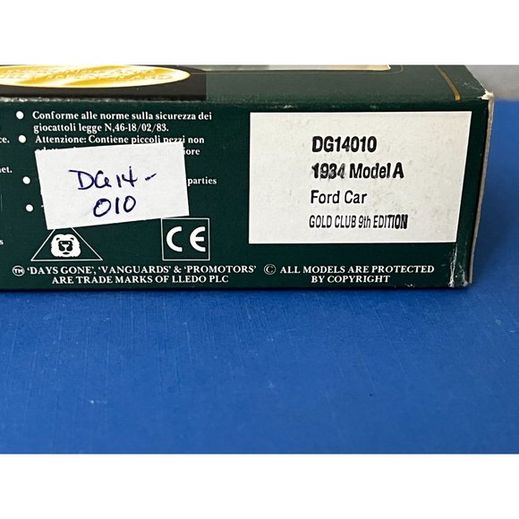 Vintage LLEDO DG014010 1934 A Ford Car Gold Collectors Club 9th Edition - Picture 10 of 10